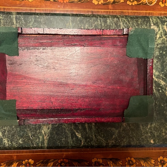 Hand Carved Asian Inspired Wooden Keepsake Chest - Picture 9 of 11